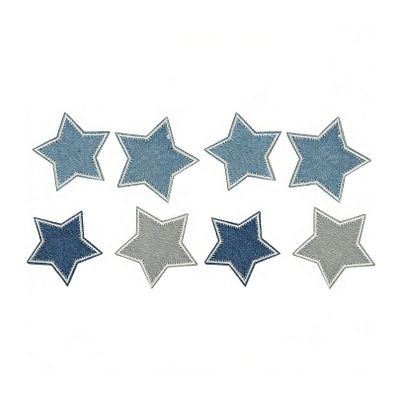 8-Piece Iron-On Denim Patches