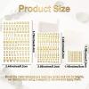 6 Sheets Alphabet Stickers Gold, Mini 3D Stickers view 2