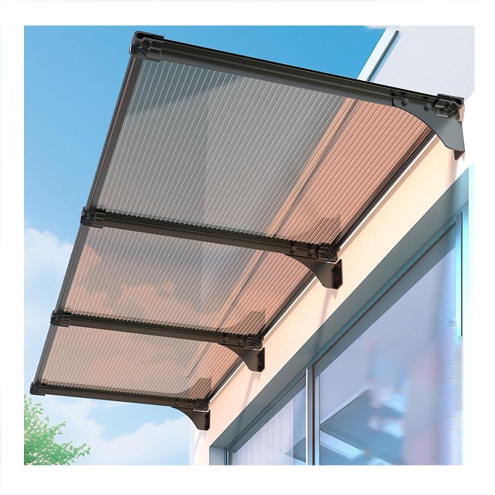 YPIOUREN Door Canopy, Awning and Sunshade for Rain, Snow and Sun, 120 x 180 cm
