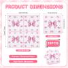 20 Pack Pink Bow Napkins for Birthdays view 2