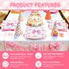 20 Pack Pink Bow Napkins for Birthdays view 4