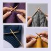 5-Piece 20cm Bamboo Knitting Needles Set view 3
