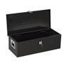 Heavy-Duty Aluminum Truck Tool Box, Lockable Storage Box with Drawer and Side Handles, Dual Hydraulic Levers, Under-Seat Mountable, for Pickup, SUV and Van, 76 × 33 × 24 cm, Black view 1