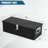 Heavy-Duty Aluminum Truck Tool Box, Lockable Storage Box with Drawer and Side Handles, Dual Hydraulic Levers, Under-Seat Mountable, for Pickup, SUV and Van, 76 × 33 × 24 cm, Black view 2
