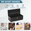 Heavy-Duty Aluminum Truck Tool Box, Lockable Storage Box with Drawer and Side Handles, Dual Hydraulic Levers, Under-Seat Mountable, for Pickup, SUV and Van, 76 × 33 × 24 cm, Black view 3