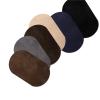 Self-Adhesive Faux Suede Elbow and Knee Patches, Oval, Flocked, 11 x 18 cm, Yellow view 4