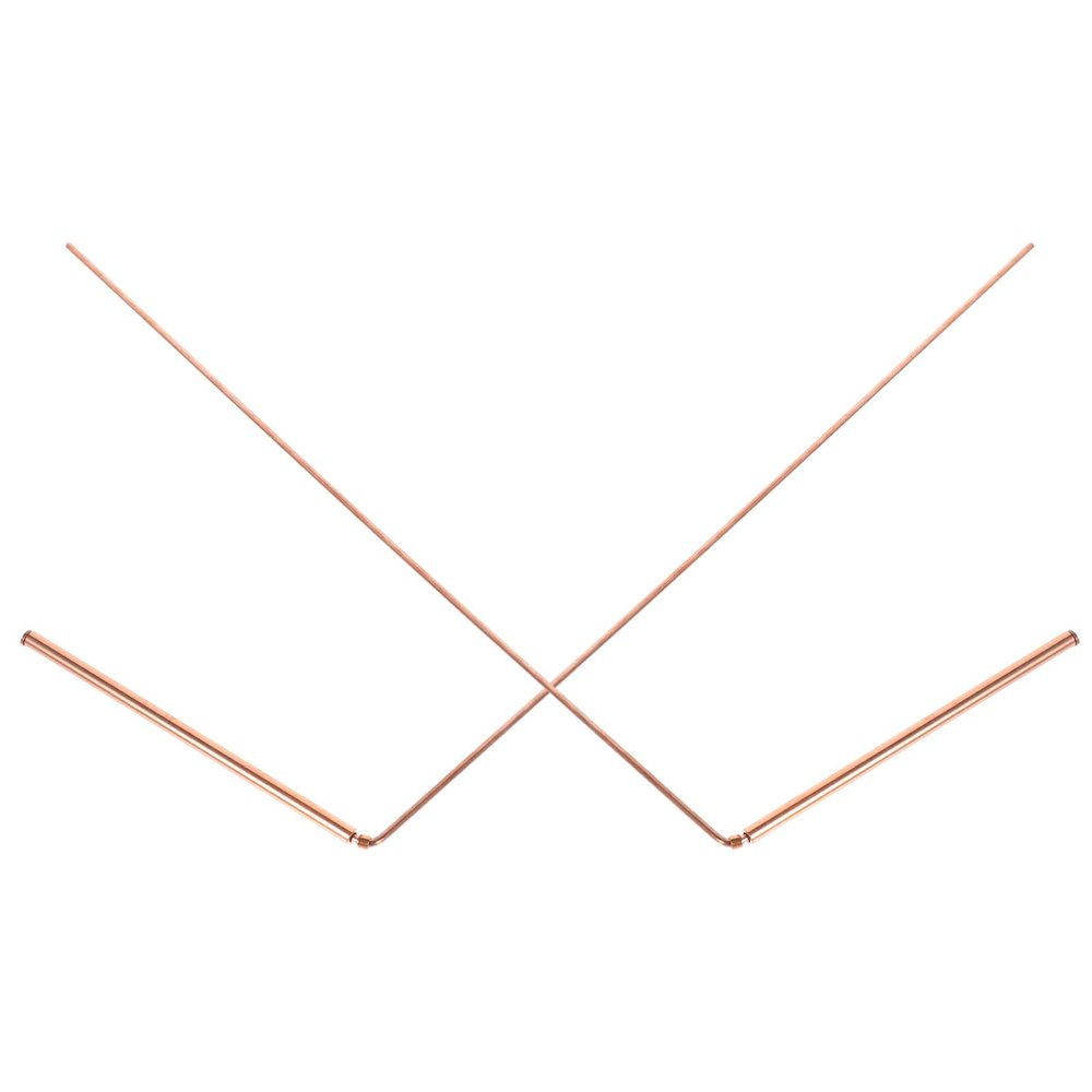 2-Piece Copper Dowsing Rods for Water Finding and Divination