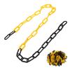 25 m Yellow and Black Plastic Chain, 6 mm, Safety Barrier Chain view 1