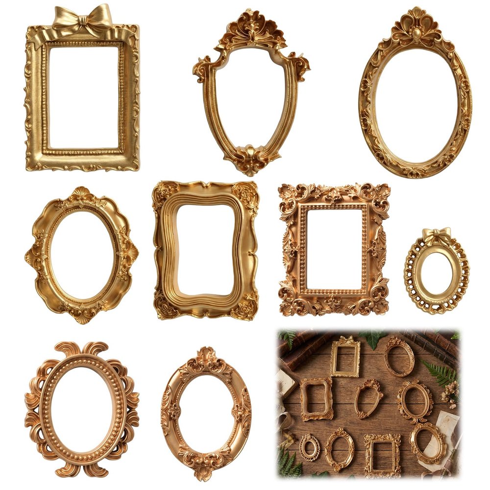 Nogeqi 9-Piece Vintage Picture Frame Set