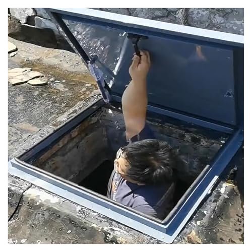 Galvanized Steel Roof Hatch with Gas Springs and Latch Lock