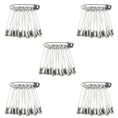 Safety Pins - 19 mm to 85 mm - Silver - Nickel-Free
