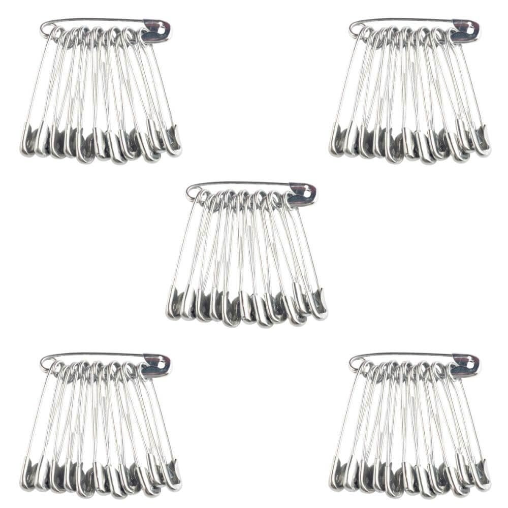 Safety Pins - 19 mm to 85 mm - Silver - Nickel-Free