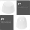 2 White Plastic Toilet Screw Caps, Replacement for Bolts view 3