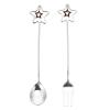 Yardwe Silver Stainless Steel Heart and Star Shaped Cutlery Set view 1