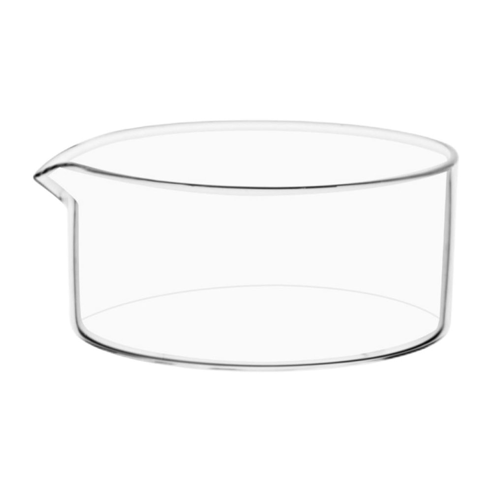 Glass Crystallizing Dish with Pouring Spout for Solutions and Solvents