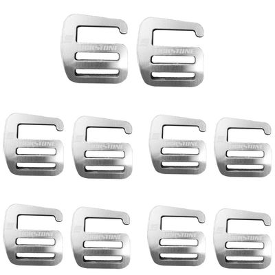 rockible 10-Pack G-Hook Buckle Carabiners, Aluminum Quick-Release