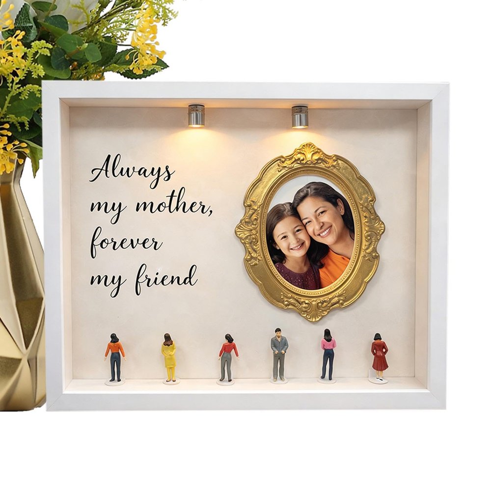 Vintage-Lit Shadow Box Display