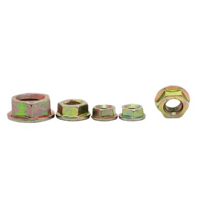 Hex Flange Nuts M3–M10, Zinc-Plated Carbon Steel, Serrated, Assorted Pack (M8, 5 pcs)