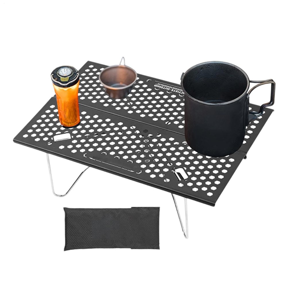 Generic Portable Outdoor Folding Table, Metal, Space-Saving, Non-Slip