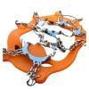 Grdel 18-Tooth Ice Grippers for Shoes, Snow Crampons, Orange, Size 44–47 view 3