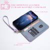 TQmchun Armor Phone Lanyard Case for Samsung Galaxy A16, Detachable Lanyard with Magnetic Closure, Flip Case with Card Holder and Stand, Purple view 3