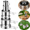 6-Piece Stainless Steel Camping Cookware Set view 2