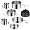 6-Piece Stainless Steel Camping Cookware Set view 3