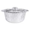 UKCOCO Round Aluminum Foil Disposable Baking Pan with Lid for BBQ and Oven 3000 ml view 1