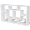 Qnhdfrt White Melamine Wall-Mounted Shelf with 8 Compartments view 1