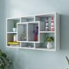 Qnhdfrt White Melamine Wall-Mounted Shelf with 8 Compartments view 2