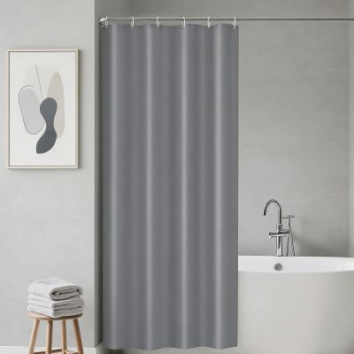 LIHUANE Waterproof Shower Curtain, 150 x 310 cm, Gray