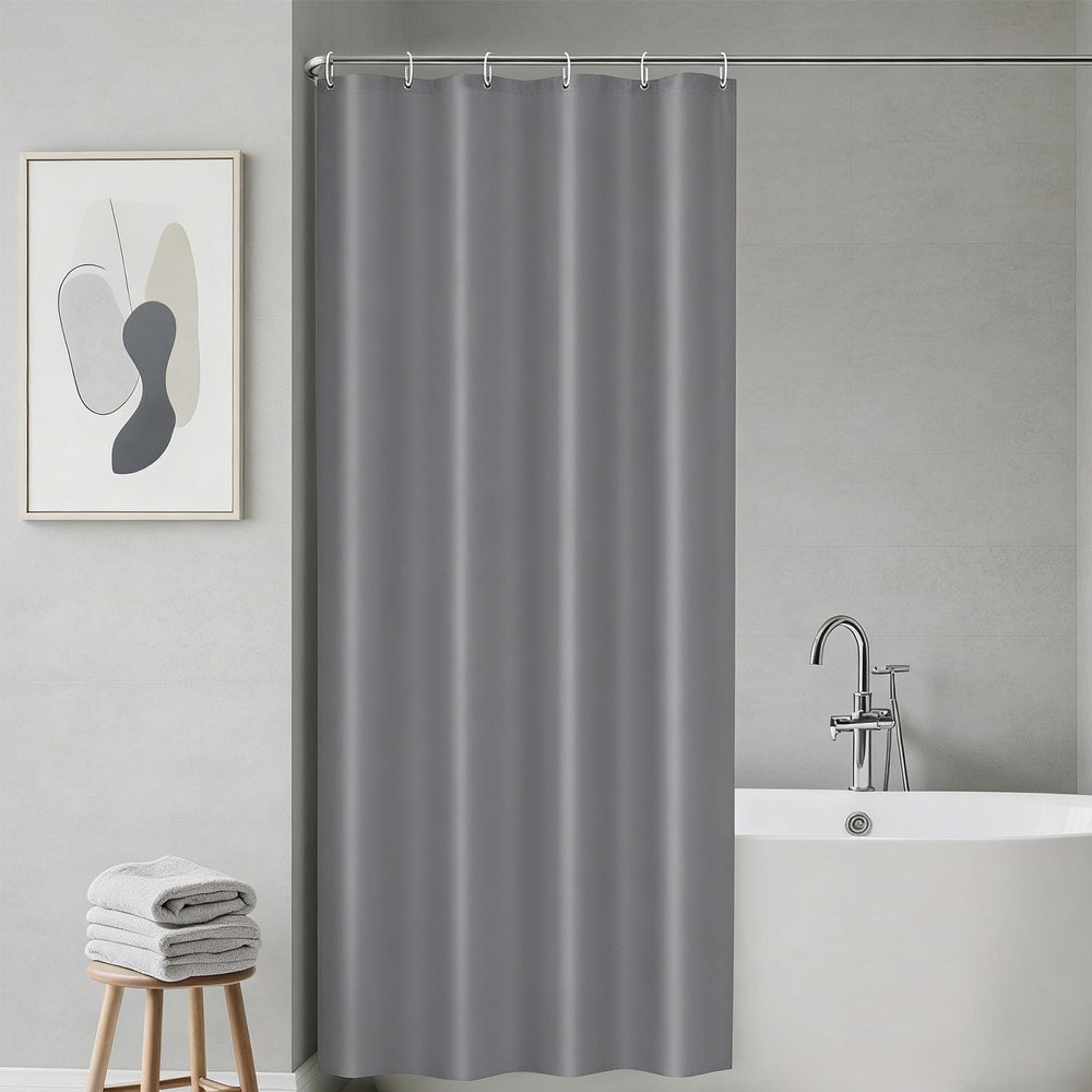 LIHUANE Waterproof Shower Curtain, 150 x 310 cm, Gray