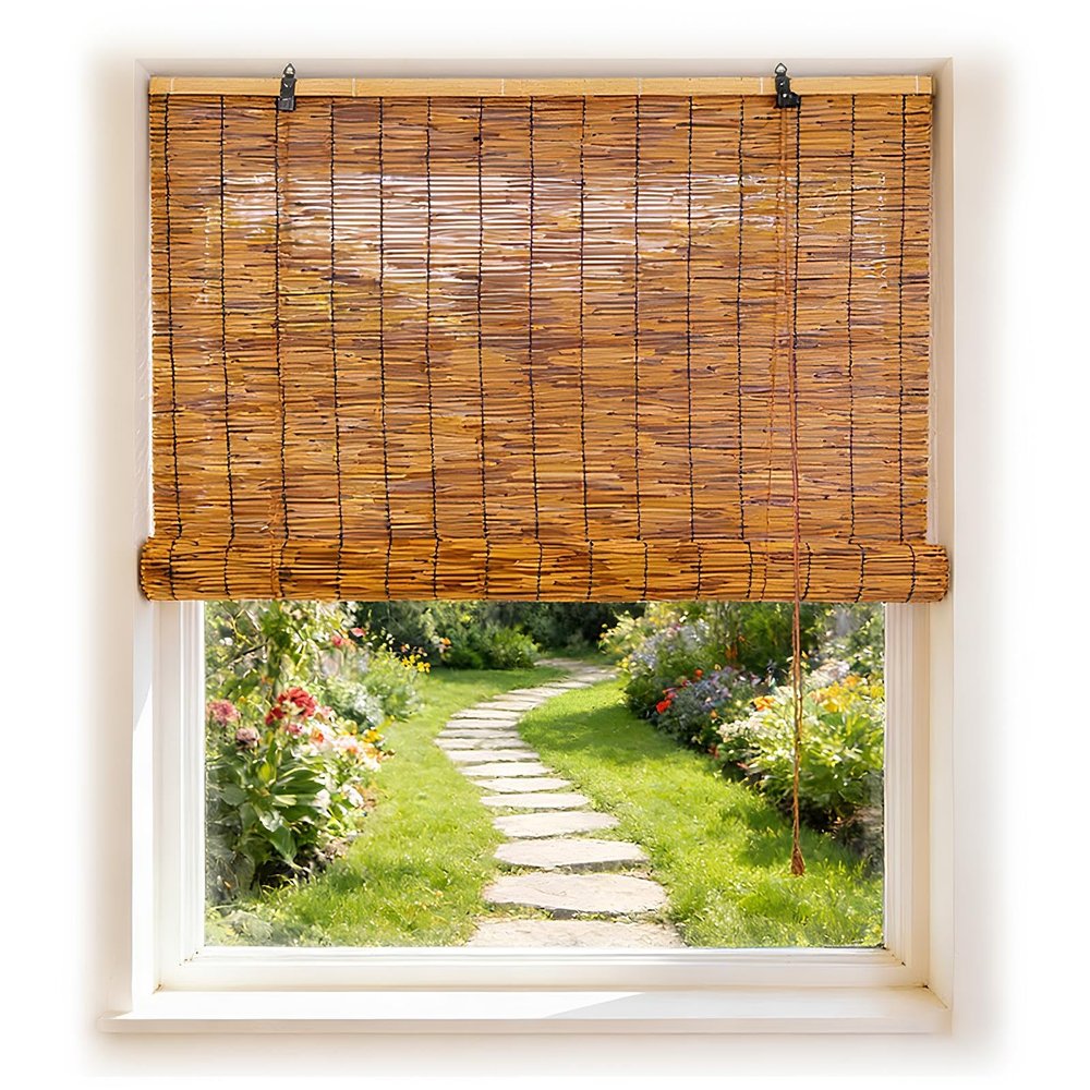 Bamboo Roller Shades for Terrace