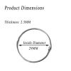 19 mm Metal Loose-Leaf Bookbinding Rings, 10-Pack view 2