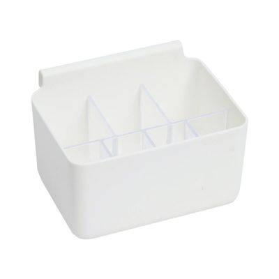 AMUSLESUR Plastic Storage Box for Refrigerator Side Transparent Organizer with Practical Hanging System