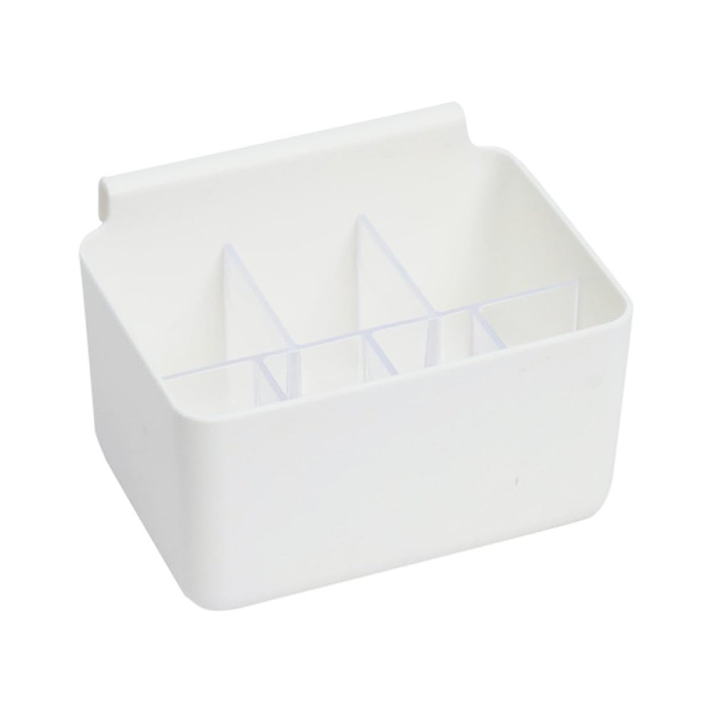 AMUSLESUR Plastic Storage Box for Refrigerator Side Transparent Organizer with Practical Hanging System
