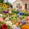 Metal Bee Feeder and Flower Watering Station view 3