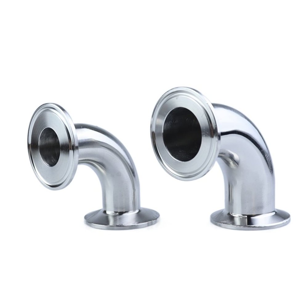 BYLSAGWHT 90-Degree 304 Stainless Steel Tri-Clamp Elbow Fitting, 57 mm x 77.5 mm Ferrule