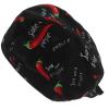 KAJNBN Cotton Chef Hat with Chili Design for Kitchen Staff view 1