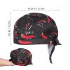 KAJNBN Cotton Chef Hat with Chili Design for Kitchen Staff view 2