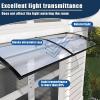 Aluminum Alloy Door Awning with Large Gutter and Arched Polycarbonate Canopy view 2