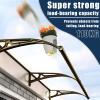 Aluminum Alloy Door Awning with Large Gutter and Arched Polycarbonate Canopy view 4