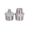 BYLSAGWHT 1/8, 1/4, 3/8, 3/4, 1, 1-1/4, 2 BSP Male Thread 304 Stainless Steel Pipe Fitting Reducer Hex Nipple Connector, DN8–DN50 (DN50 × DN20), Brass Hose view 1