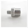 BYLSAGWHT 1/8, 1/4, 3/8, 3/4, 1, 1-1/4, 2 BSP Male Thread 304 Stainless Steel Pipe Fitting Reducer Hex Nipple Connector, DN8–DN50 (DN50 × DN20), Brass Hose view 4
