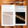 Generic V-Shaped LED Light Strip Diffuser, Indirect Aluminum Lighting Profile, Black, 150 cm / 4.9 ft view 3