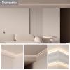 Generic V-Shaped LED Light Strip Diffuser, Indirect Aluminum Lighting Profile, Black, 150 cm / 4.9 ft view 4