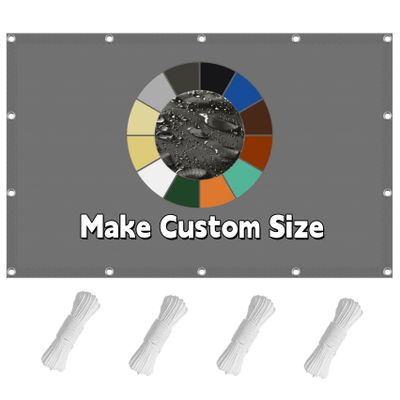 Waterproof Shade Sail 145 x 195 cm, 98% UV Protection, Dark Gray