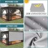 Waterproof Shade Sail 145 x 195 cm, 98% UV Protection, Dark Gray view 2