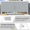Waterproof Shade Sail 145 x 195 cm, 98% UV Protection, Dark Gray view 3