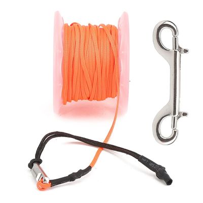 Mavaol 15 m Plastic Dive Reel with Double-Ended Carabiner Hook, Pink